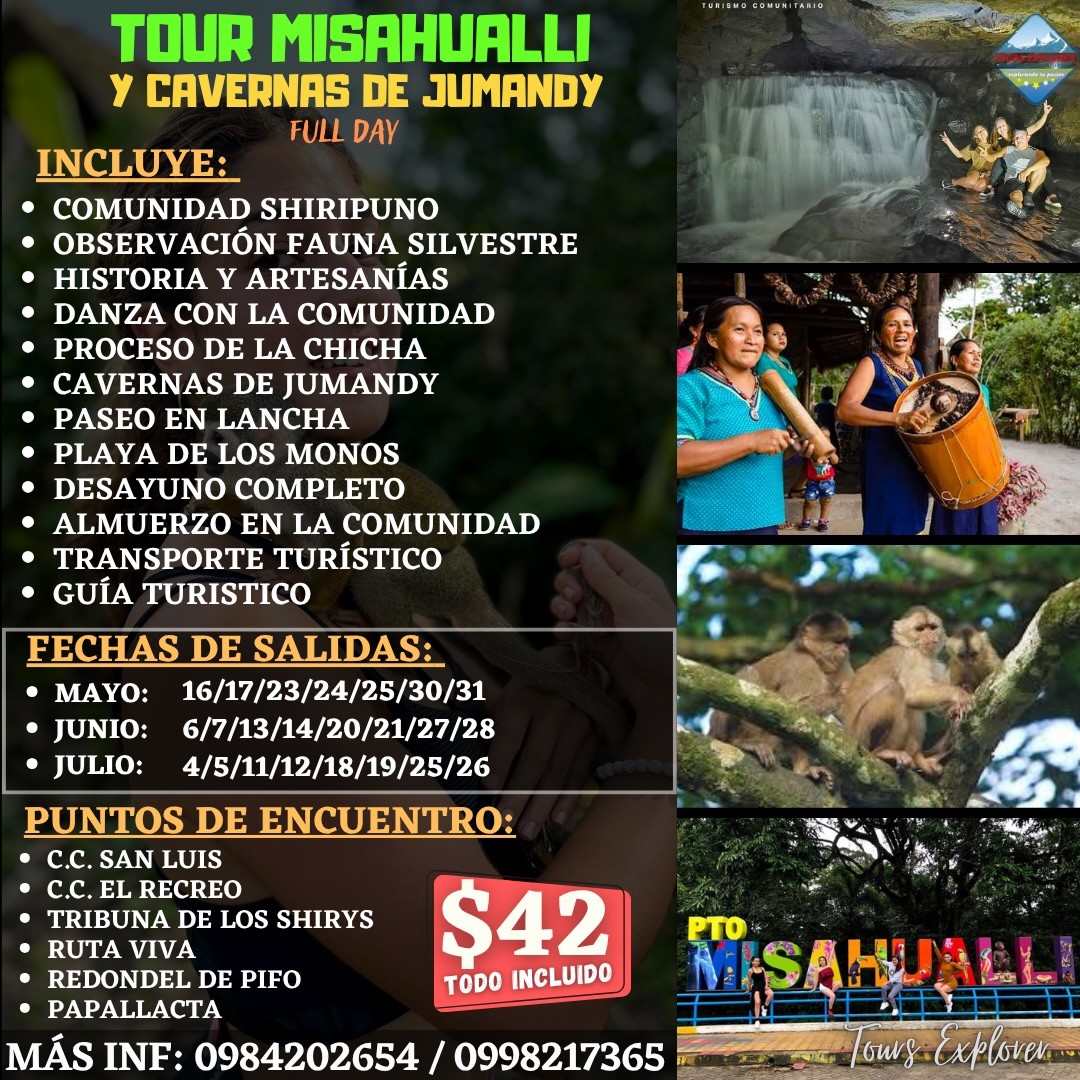 Tour Misahuallí y Cavernas de Jumandy