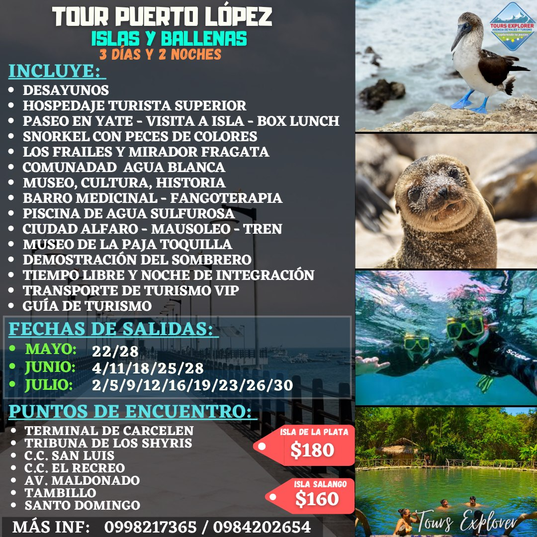 Tour Puerto López · Islas y Ballenas